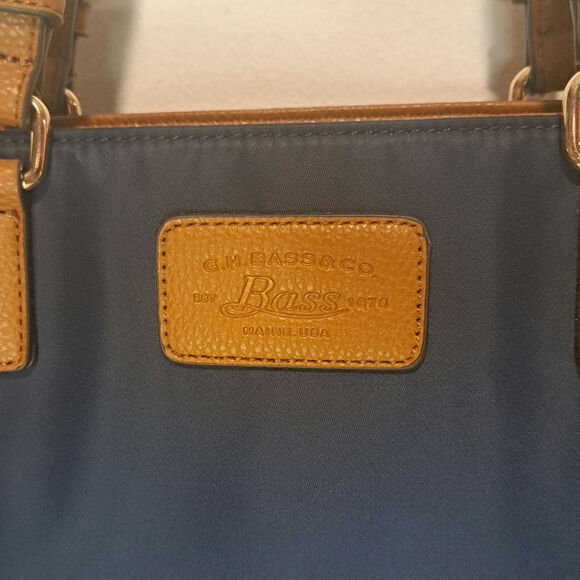 G.H. Bass and Co. Nylon Navy Tote Shoulder Bag - Picture 3 of 7